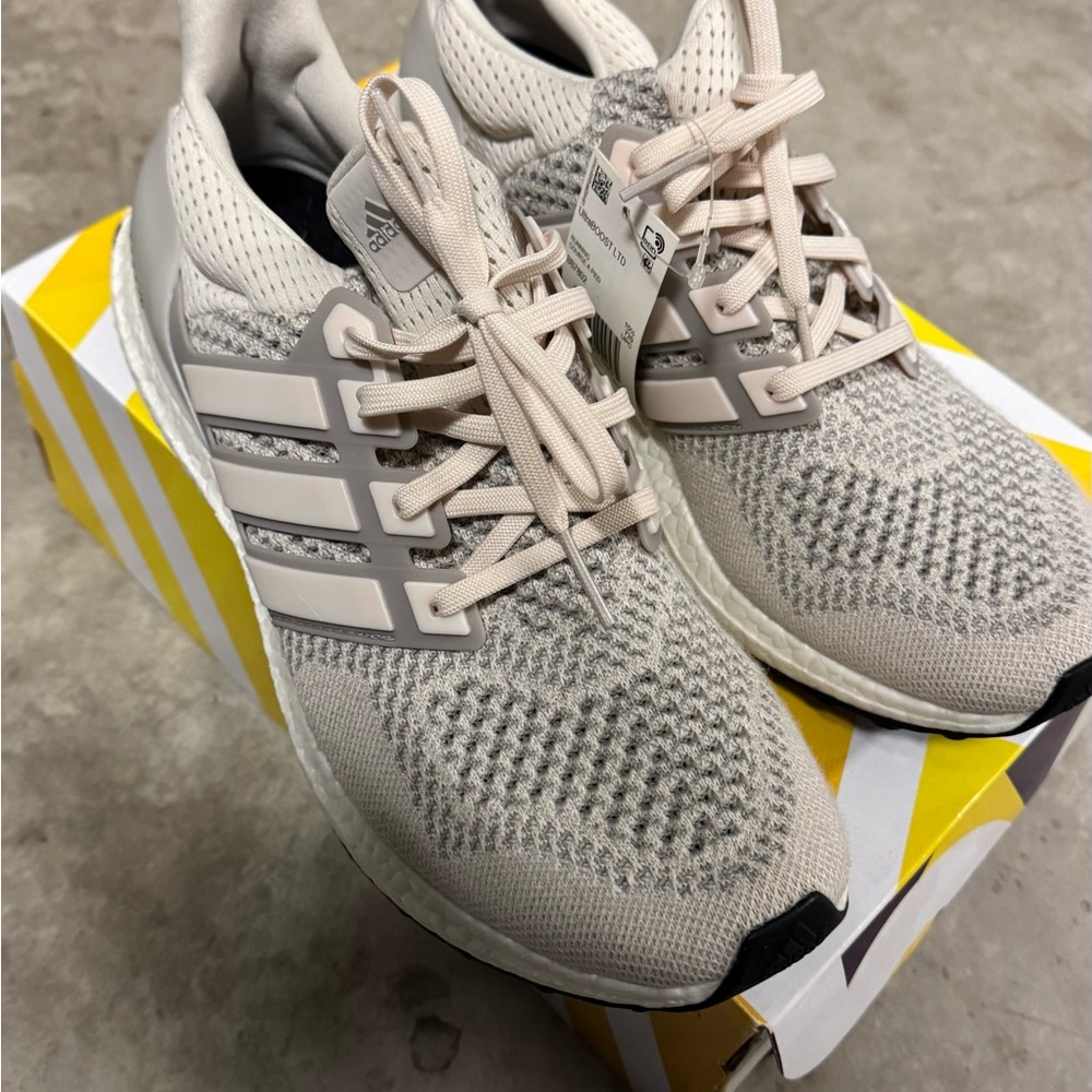 Adidas Light Tan Knit Sneakers - Picture 7 of 10